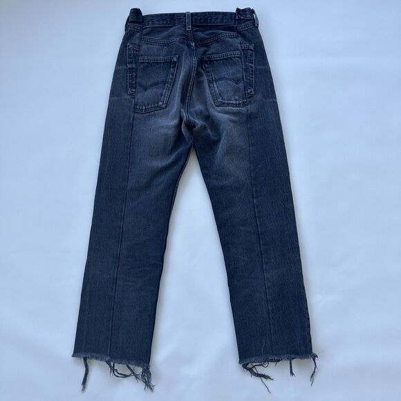 Vintage EB DENIM OG Reinvented Reconstructed Jeans Asymmetrical Black Womens 27 - Picture 7 of 11